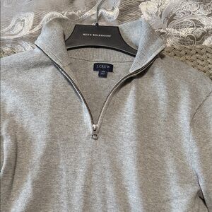 J. Crew Light Gray Zip-Up Men's Sweater